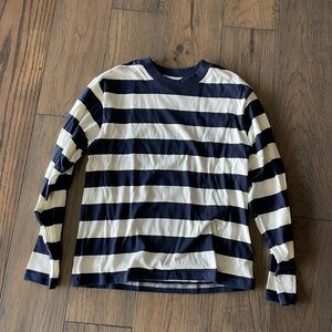 J. Crew Kids Striped Long-Sleeve Tee in broken in Jersey, Sz XL (12-13) NEW